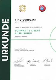 Torwart-B-Lizenz zu verkaufen Torwart-B-Lizenz zu verkaufen
