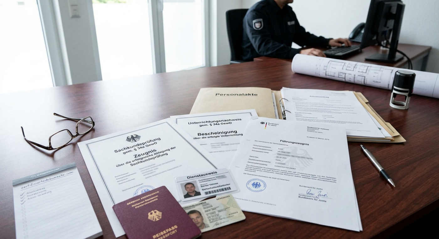 Welche Dokumente braucht der Sicherheitsdienst?